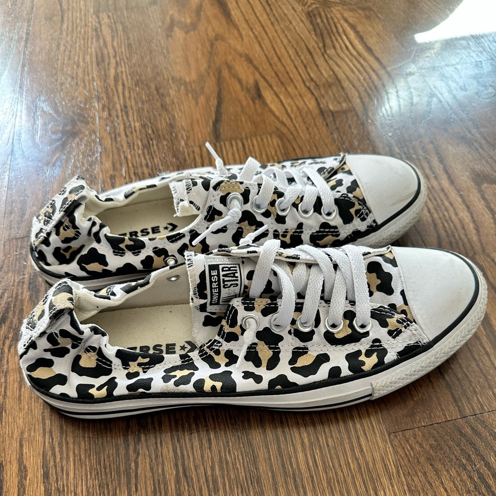 Converse Leopard Print Shoreline Slip On Canvas Size 11